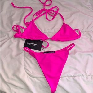 NEON PINK pretty little thing bikini!